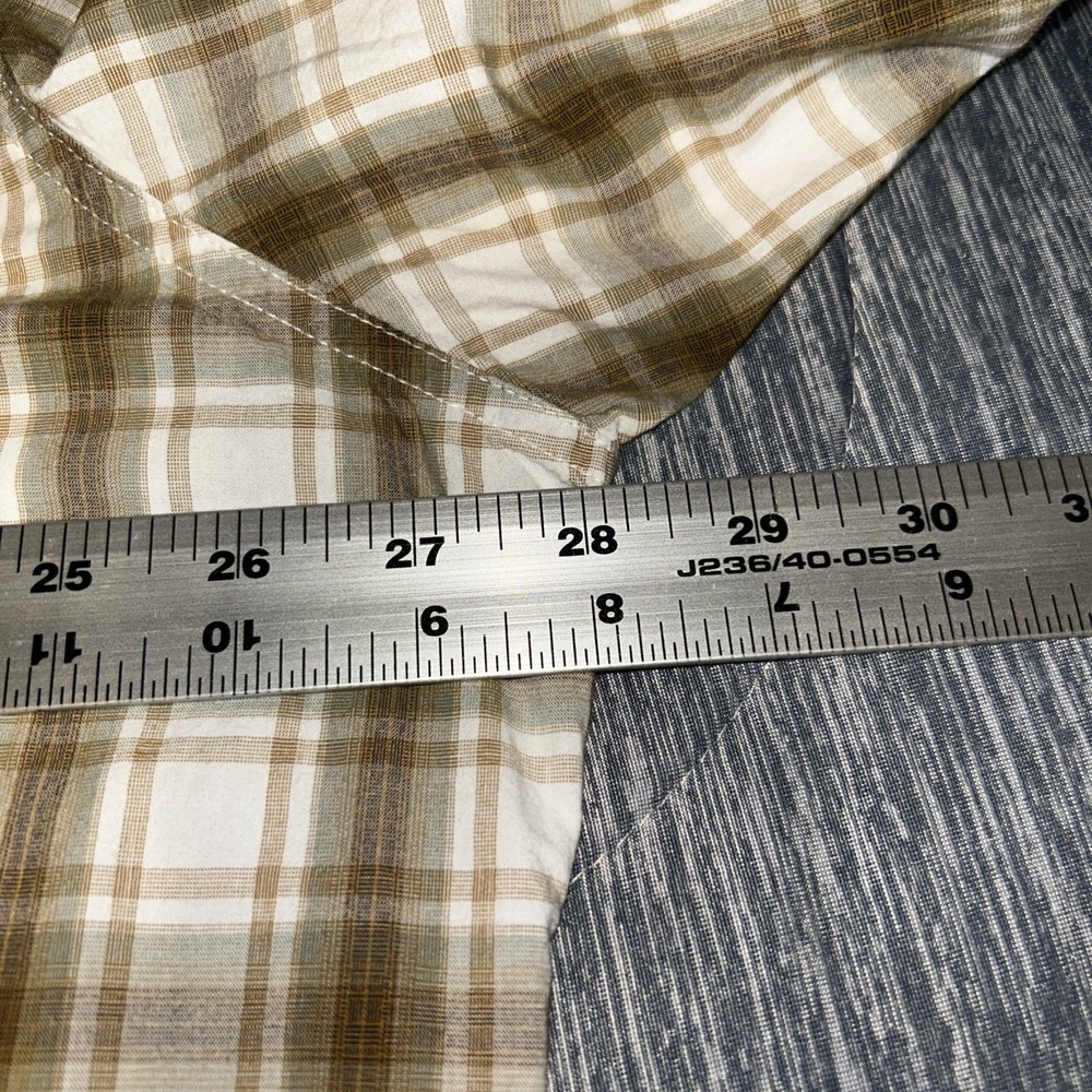 Tecovas Peral Snap Western Shirt Men's XXL Brown and Netural Plaid - Picture 9 of 9